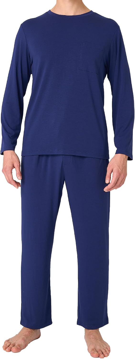 Men's Long-Sleeve Pajama Set (with Pants & Pockets)