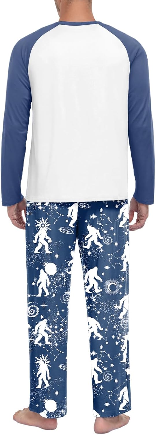 Men's Pajama Set (Soft Long-Sleeve V-Neck Top)