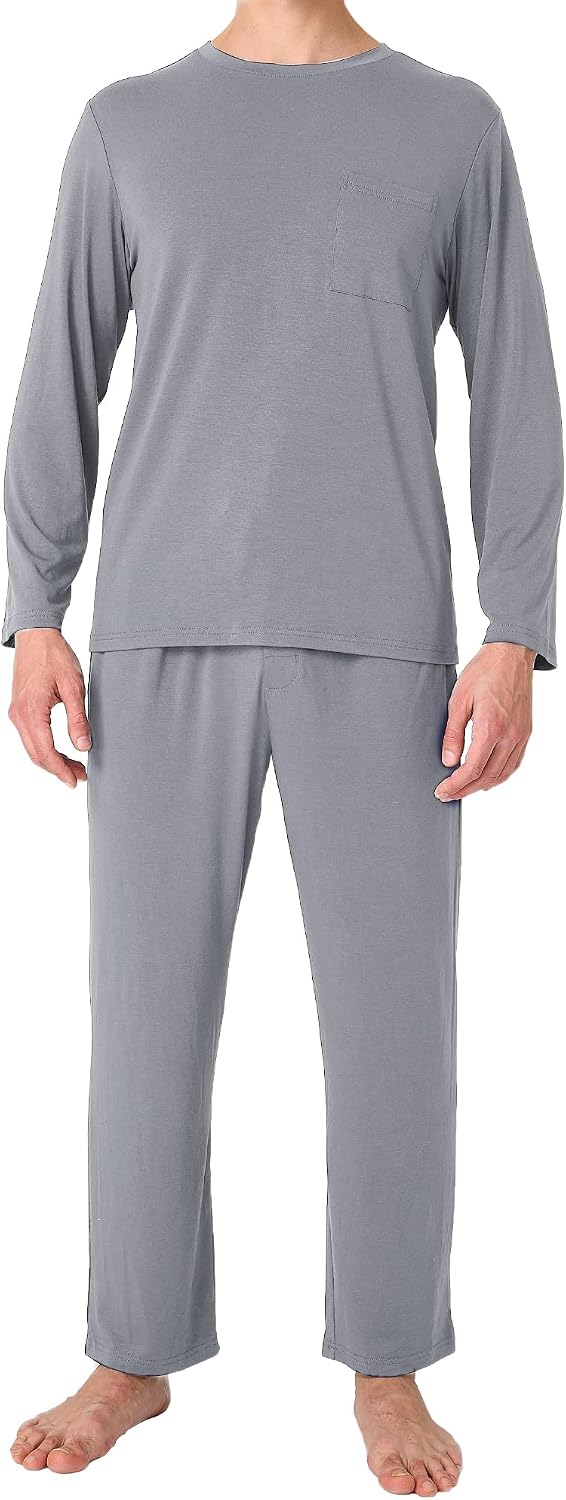 Men's Long-Sleeve Pajama Set (with Pants & Pockets)