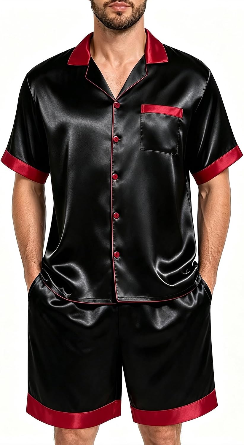 Men's Satin Pajama Set